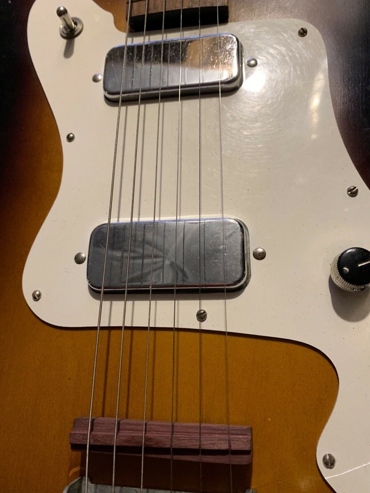 New Custom Replacement Guitar Bridge for 1950’s 1960’s Kay Truetone, Silvertone 4