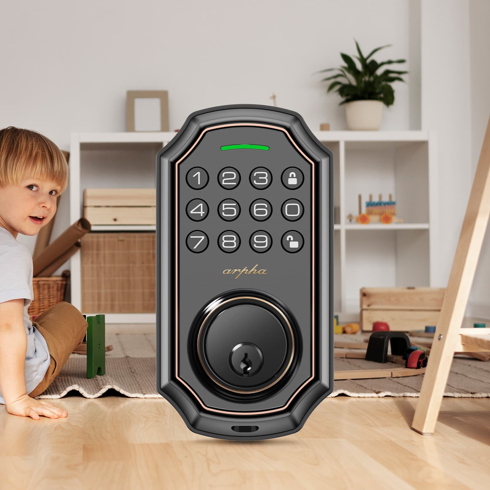 ARPHA Smart Keyless Door Lock Anti-Peeping Password Electronic Keypad Deadbolt