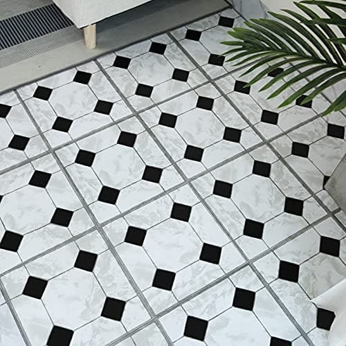 Peel and Stick Floor Tile, Waterproof and Durable Vinyl 10pcs green marble