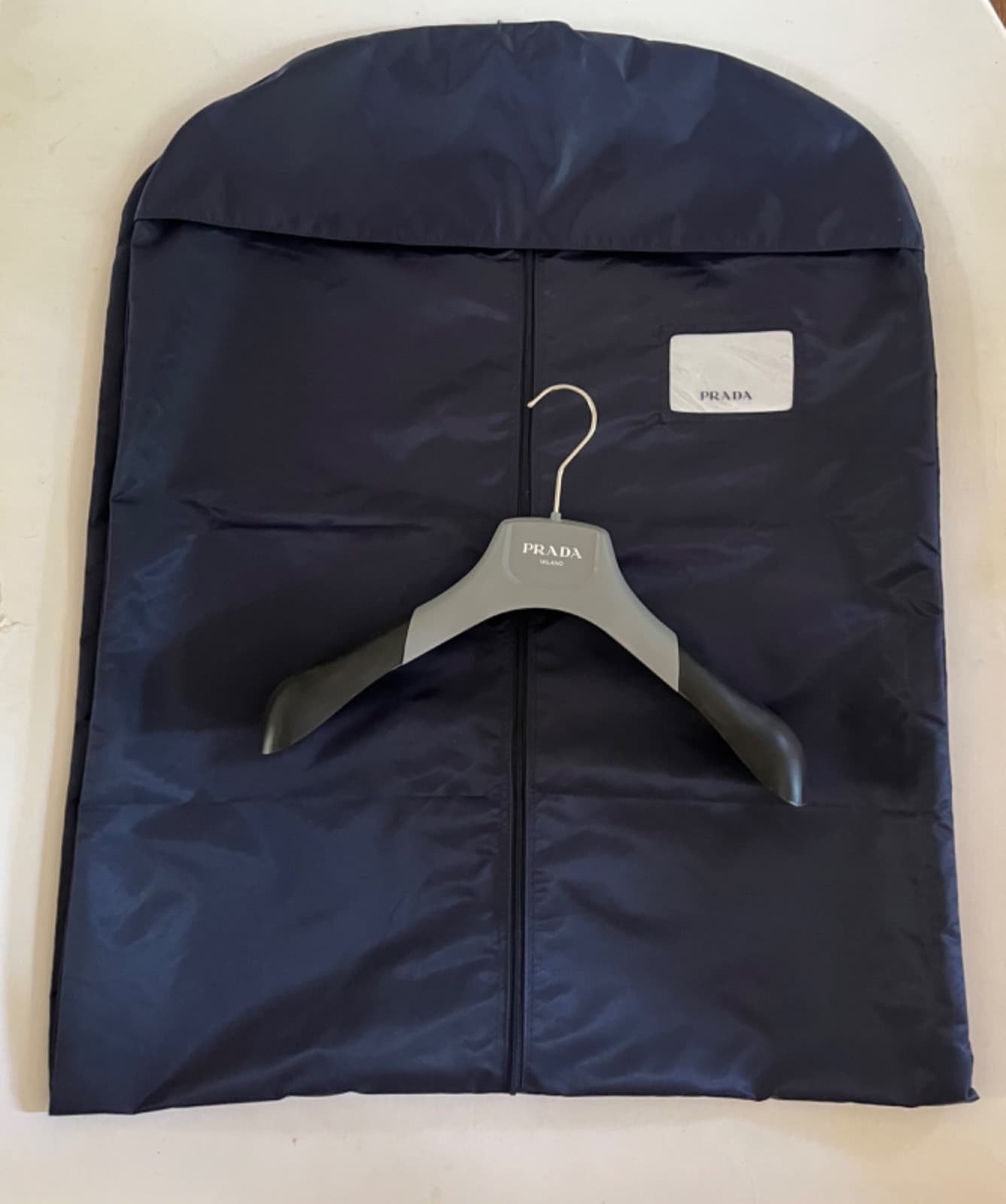 Prada Full Legnth Garment Bag Blue ,  26"x62" & Hanger EC