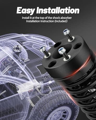  2.5" Leveling Lift Kit Compatible with 2006-2024 Ram 1500 (4WD 2.5 inch Black 5