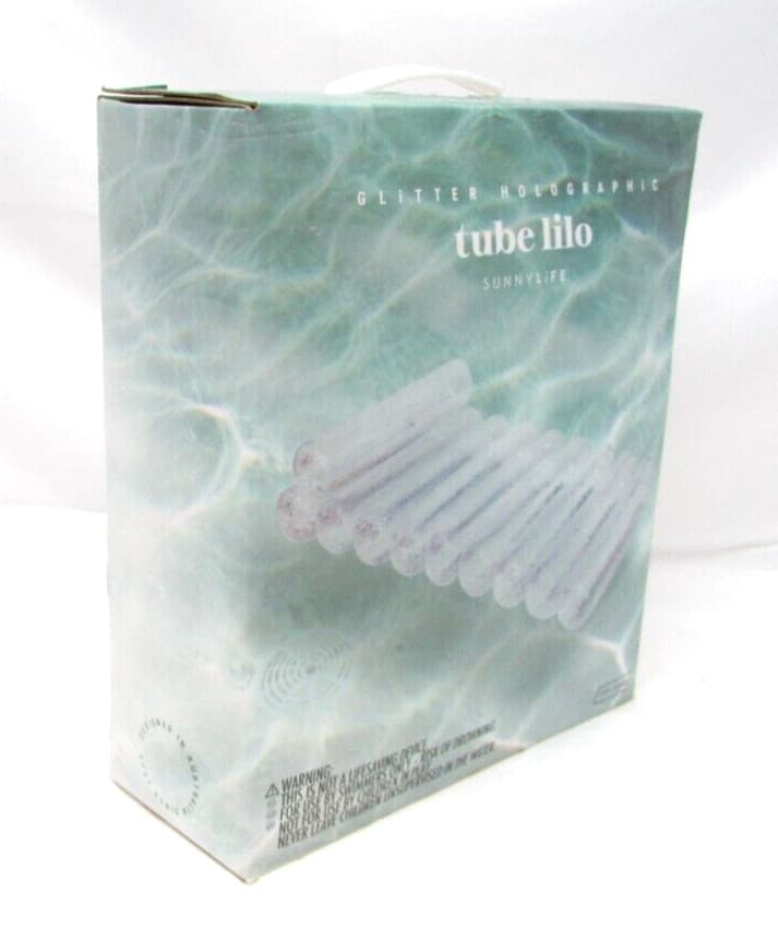 SUNNY LiFE Tube Lilo Glitter Holographic Inflatable Pool Water Float Mattress 6