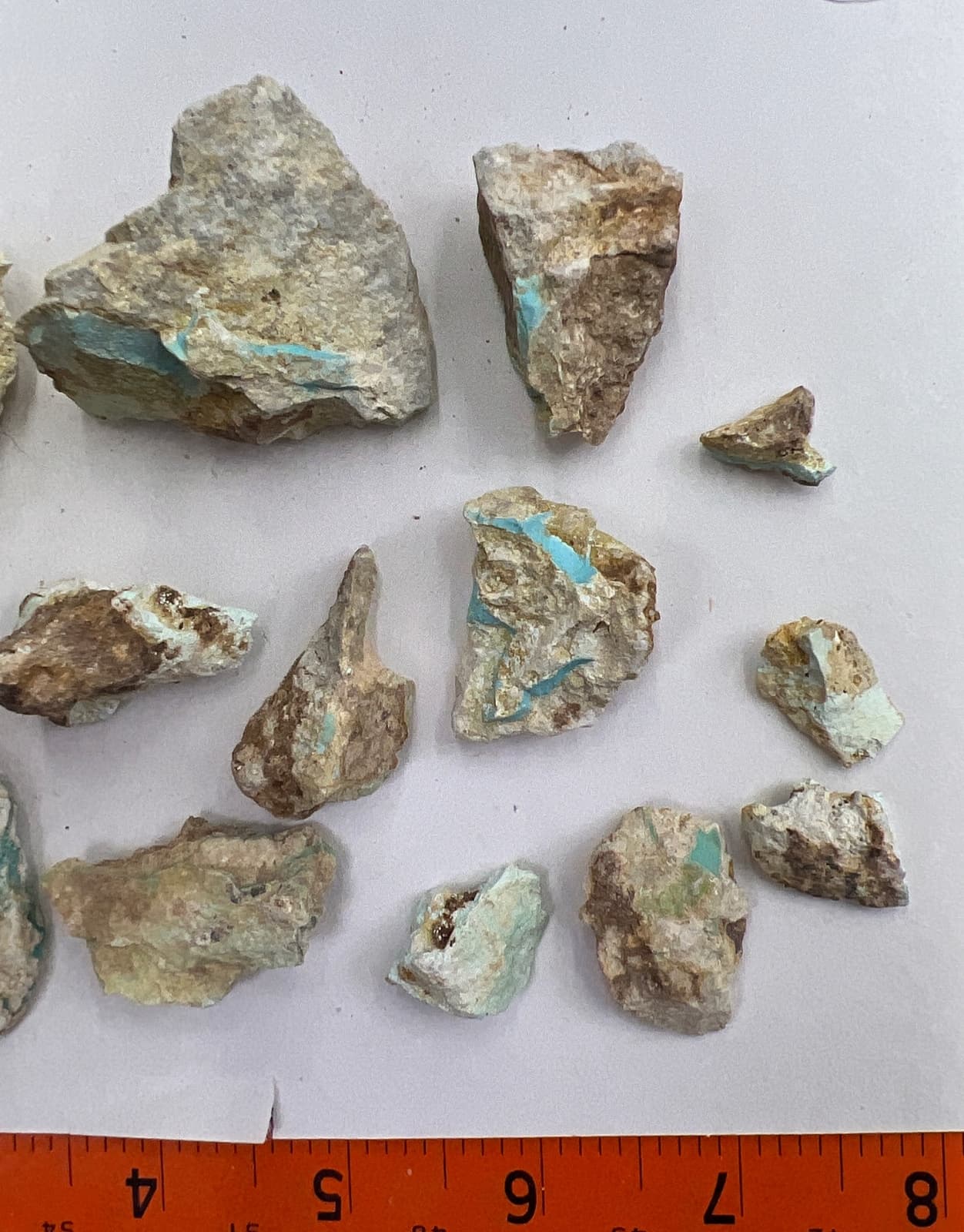 Turquoise Old Royston rough with matrix NATURAL no hardening (1,325  carats) 4