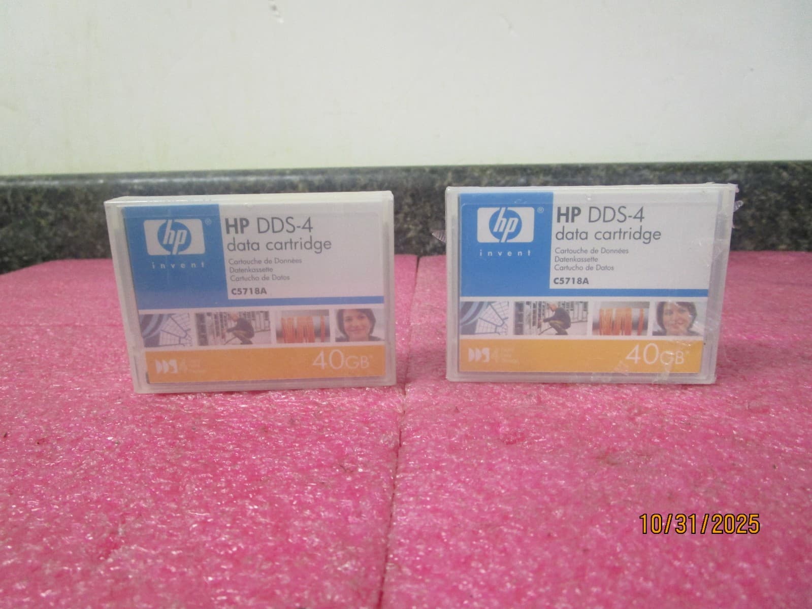 Qty (2) HP DDS-4 Data Cartridge 40GB C5718A NEW SEALED 2