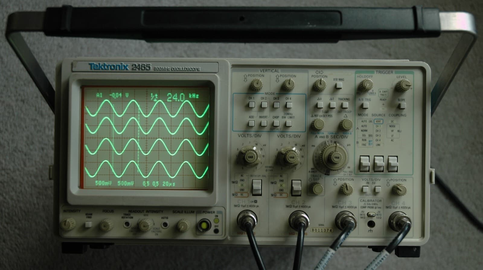 Calibrated, Refurbished Tektronix 2465 300 MHz Oscilloscope