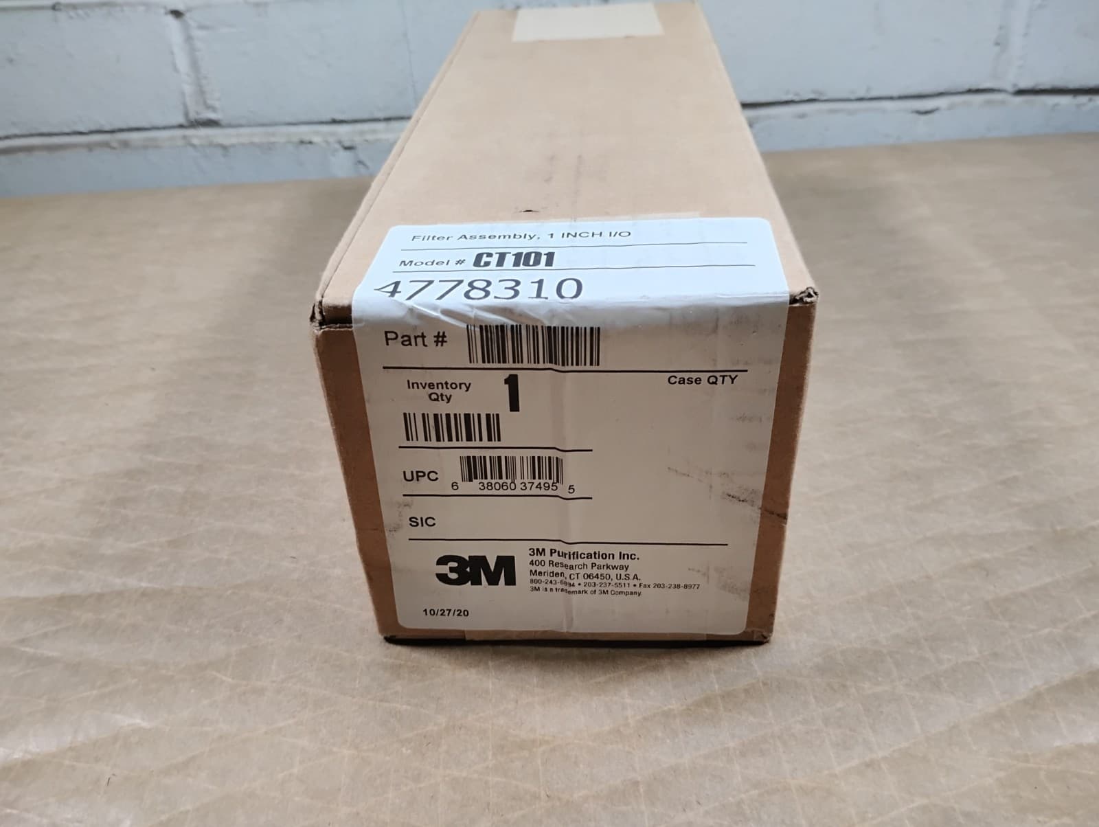 3m Stainless Steel 1" In/Out Filter Housing Assembly CT101 5