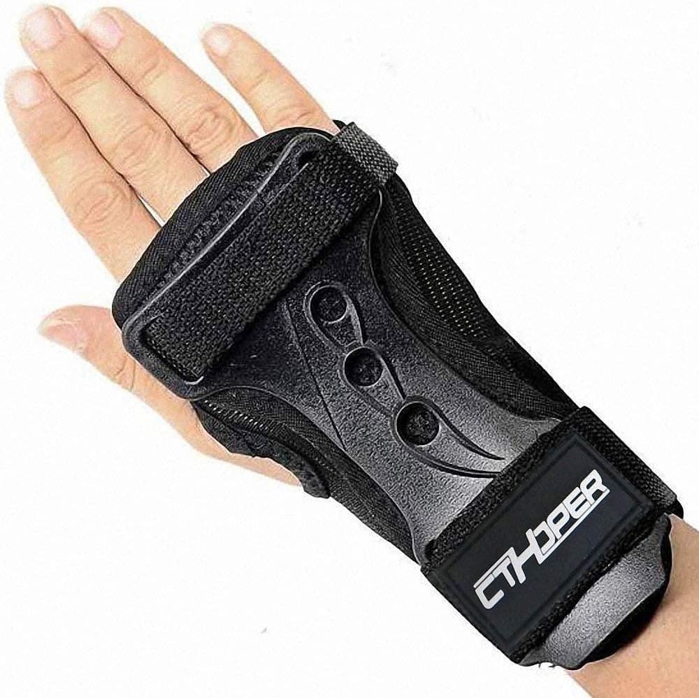 Skiing Gloves Roller Skating Wrist Palms Protective Gear Medium, Black  2