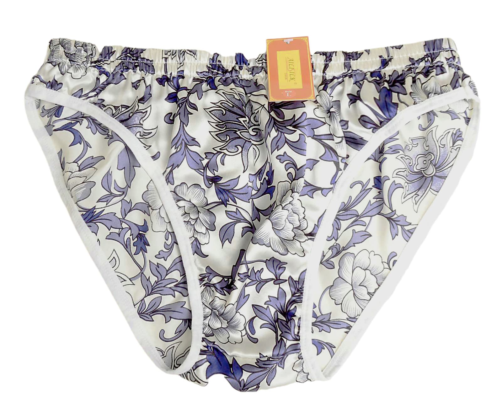 Mens 100% Mulberry Silk Briefs Bikinis Panties Underwear M L XL 2XL 3XL 4XL