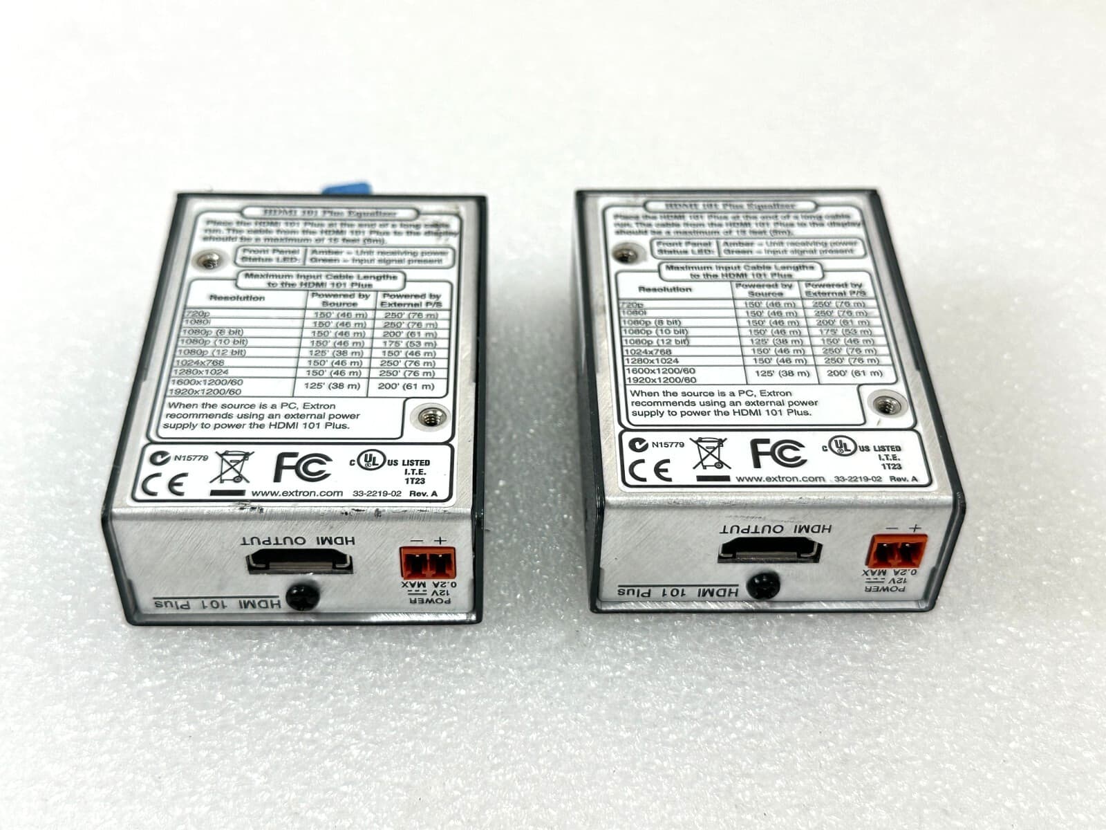 LOT OF 2 Extron HDMI 101 Plus HDMI Cable Equalizer/Extender FREE SHIPPING 🚚 3