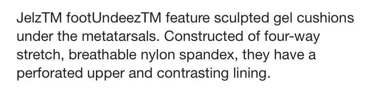 New Capezio Large Adult Foot Undeez Jelz Print H07GS 3