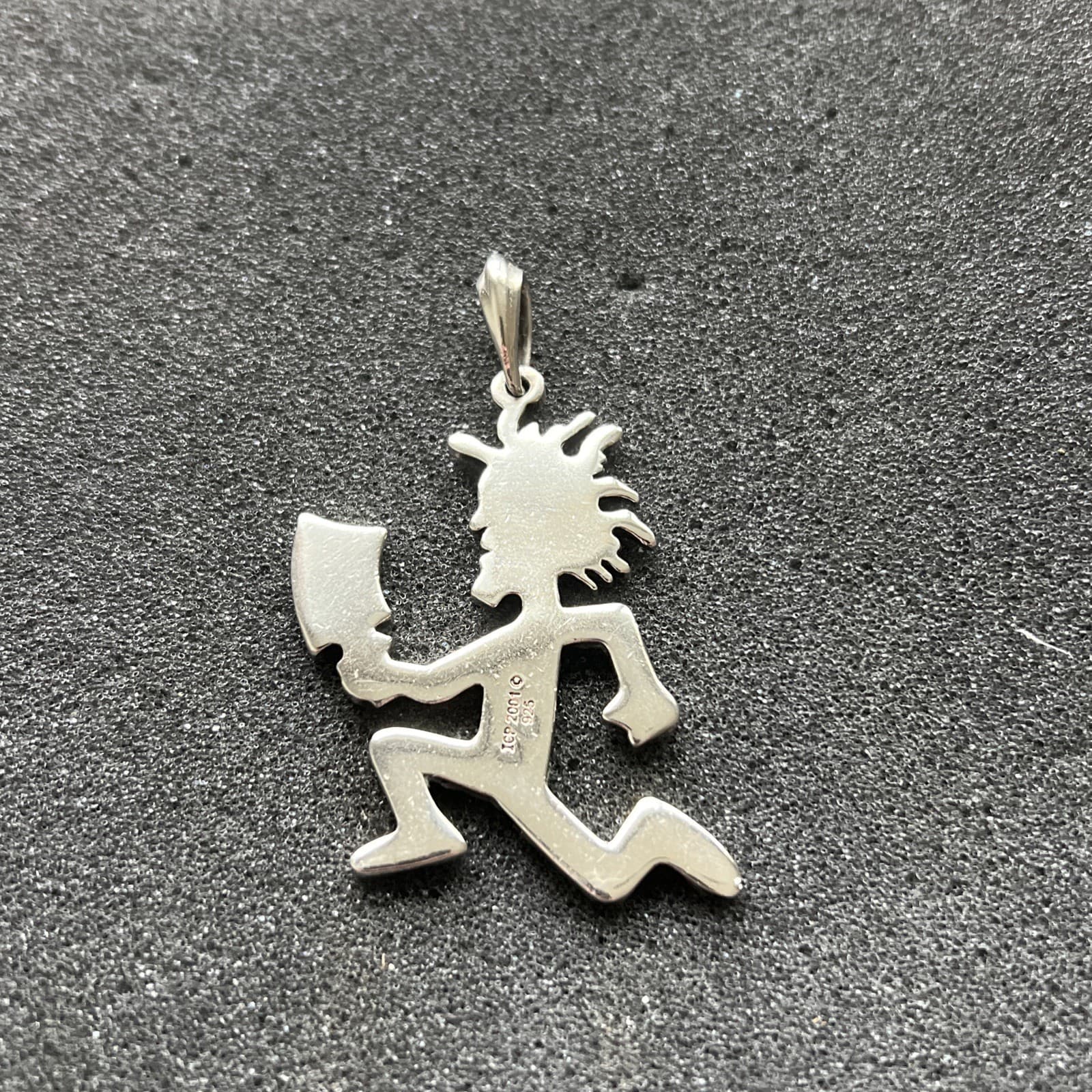 2” Large 2001 Hatchetman .925 Charm Insane Clown Posse ICP Juggalo Necklace 2
