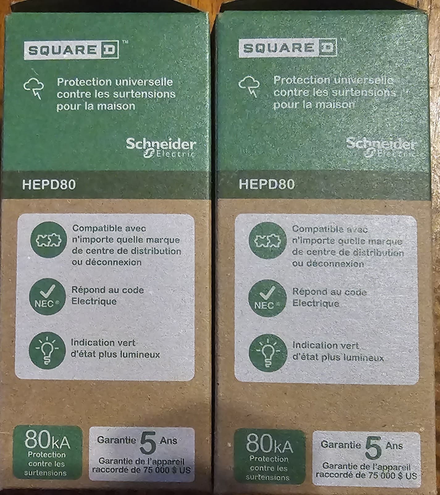 ⚡ Square D HEPD80 Home Electronics Protective Device (Pack of 2) FREE SHIPPING ⚡ 4