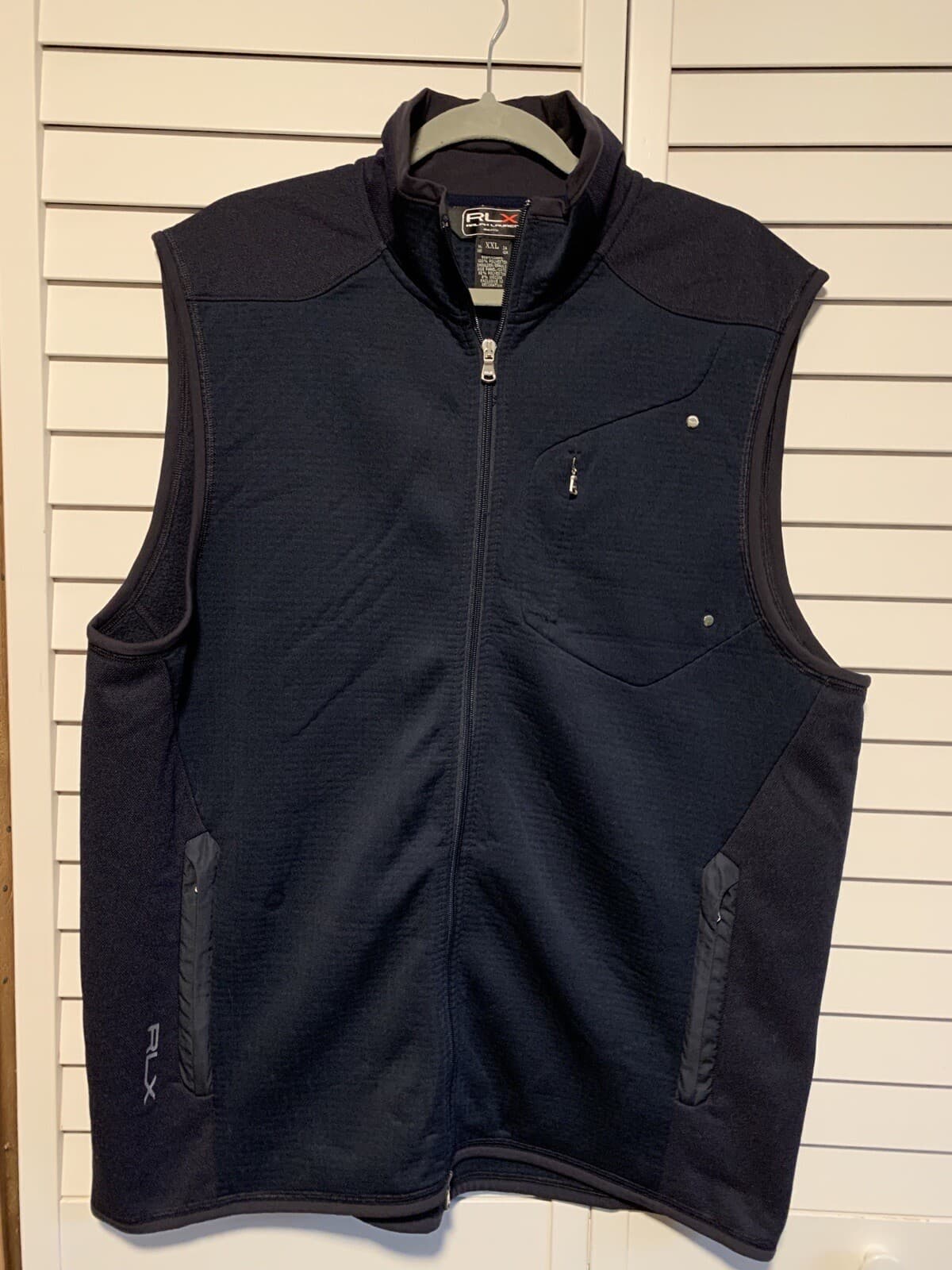 Ralph Lauren RLX Golf Vest Mens XXL Canada 2-Tone Blue Navy Full Zip Pockets