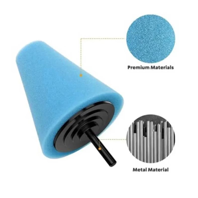 2pcs Car Hub Polishing Sponge Cones Wheel Grinding Head Waxing Tool - NEW 3