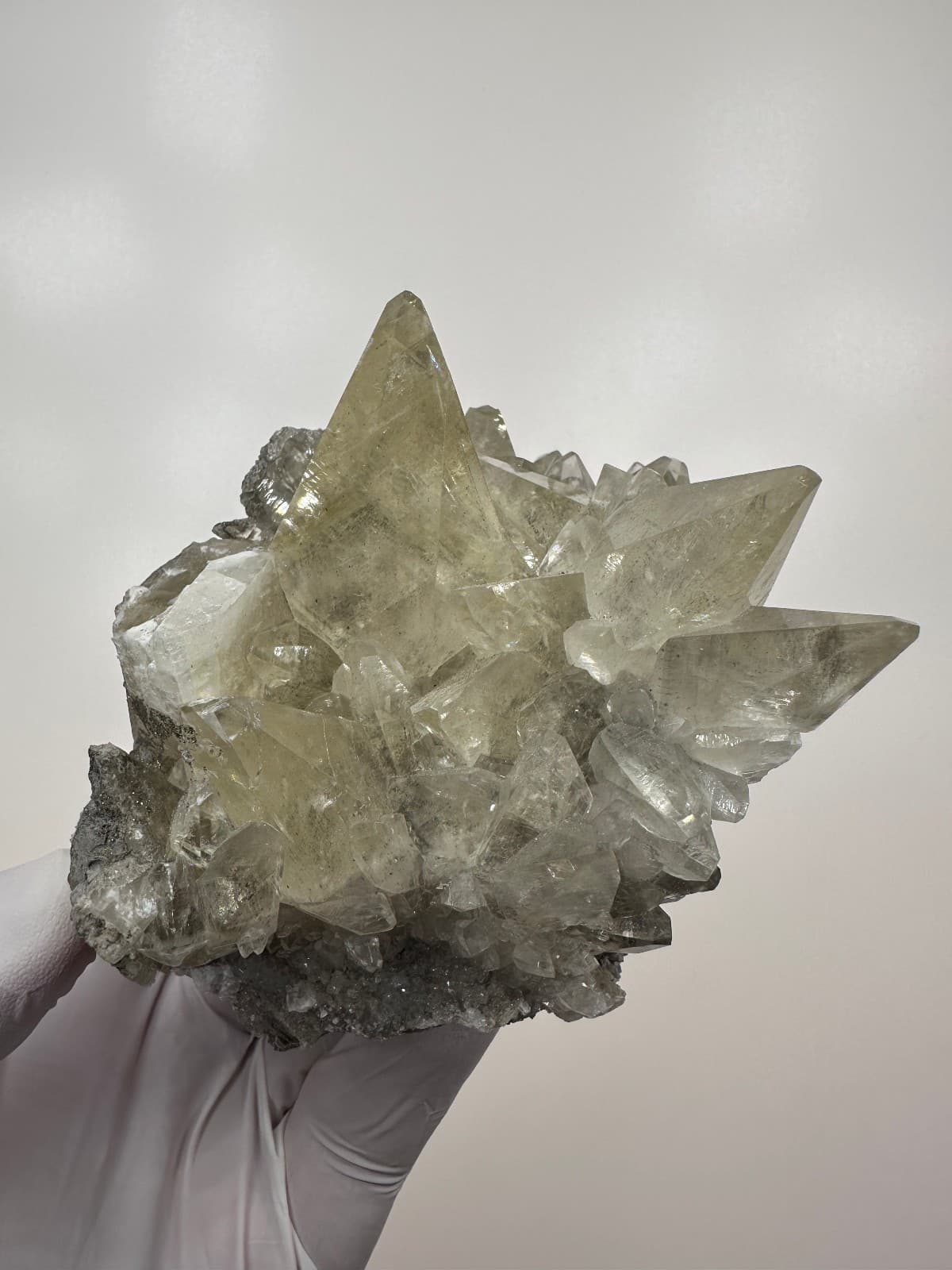 Top Quality__GEMMY Large Linwood Mine Golden Dogtooth Calcite Crystal Cluster