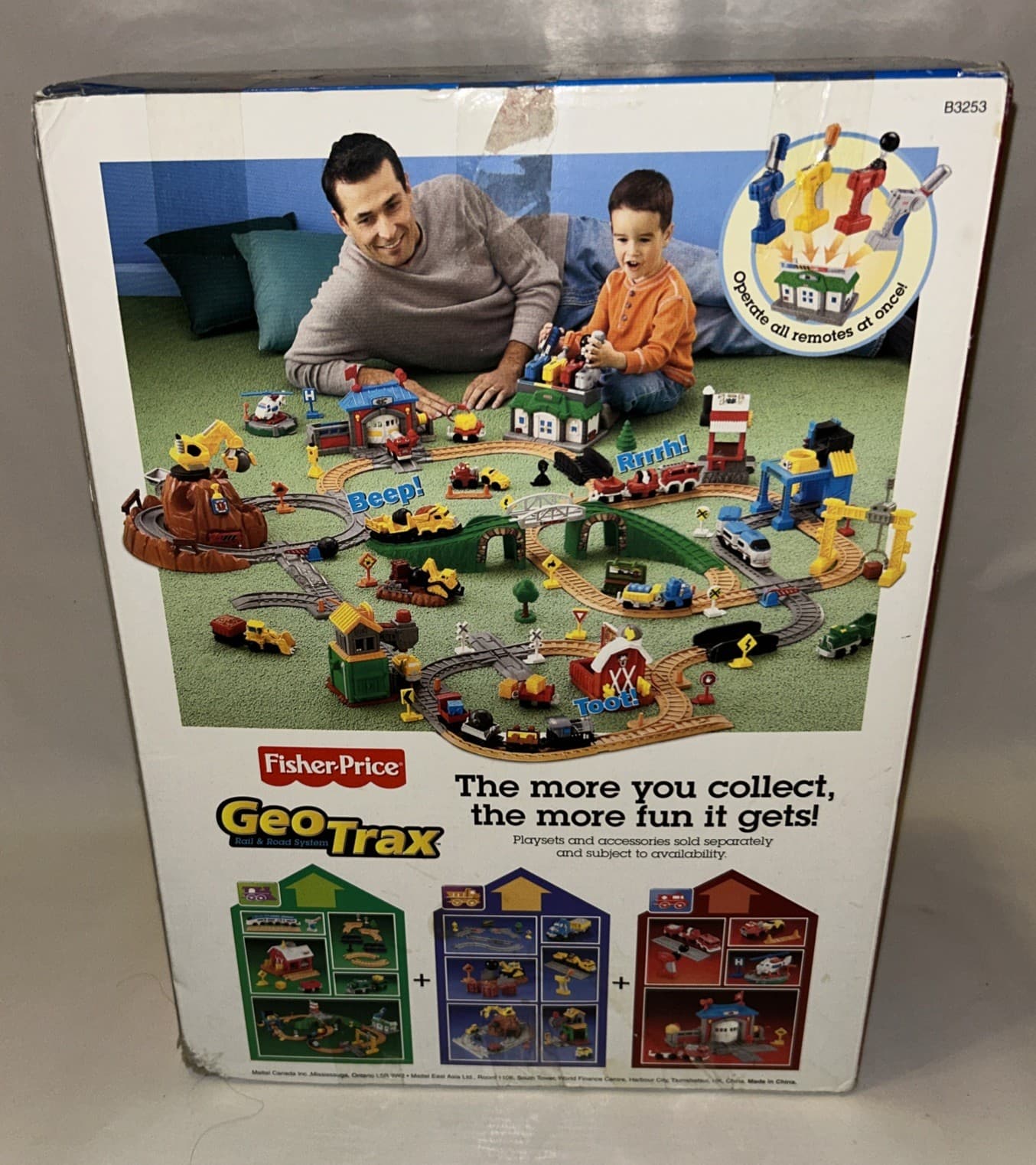 New In Box Fisher Price GeoTrax Fast Response Rescue Co. Fire Station Train Set 5