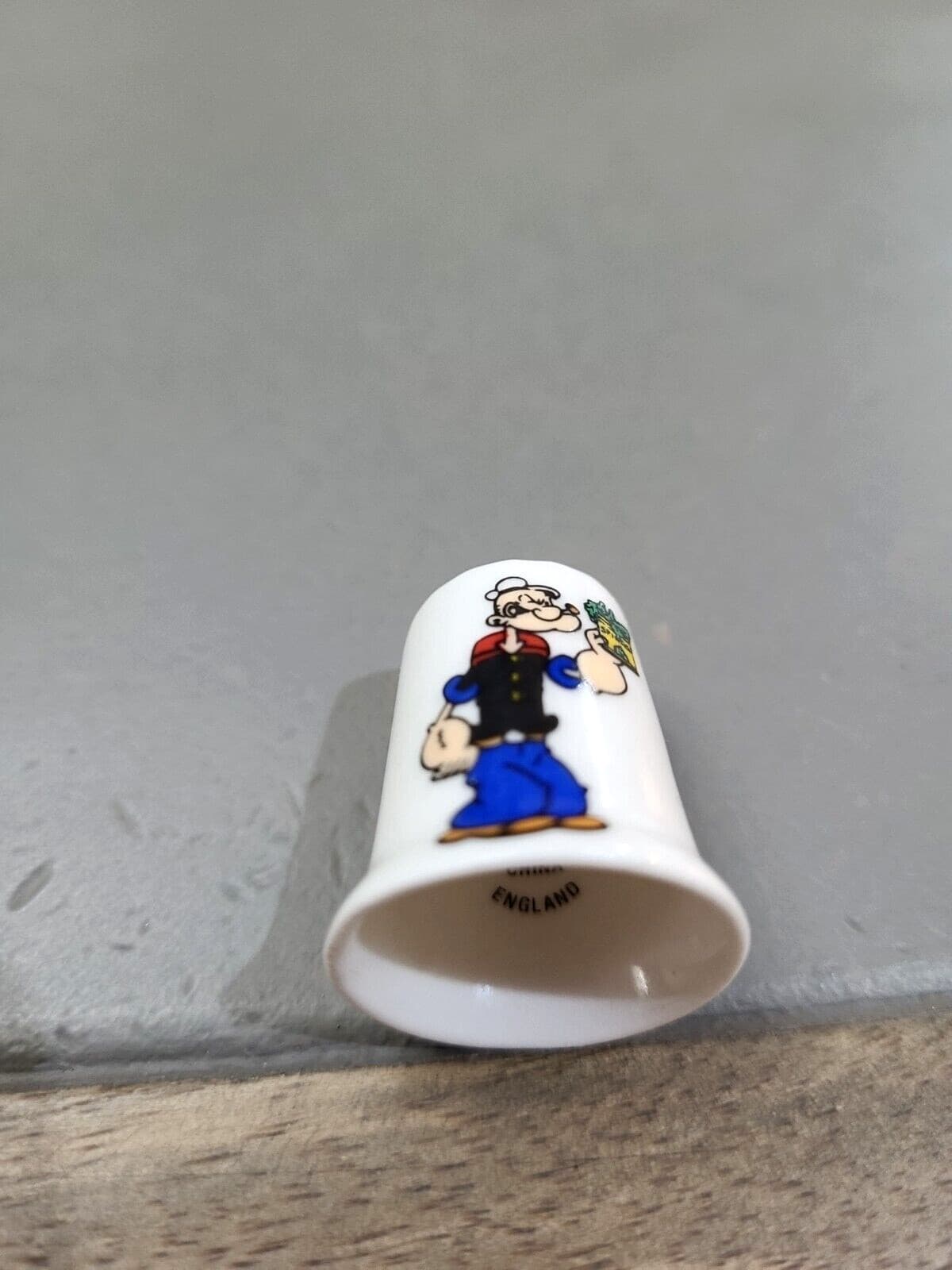 Collectable Popeye The Sailor Man Stoke-on-Trent Fine Bone China Thimble 2