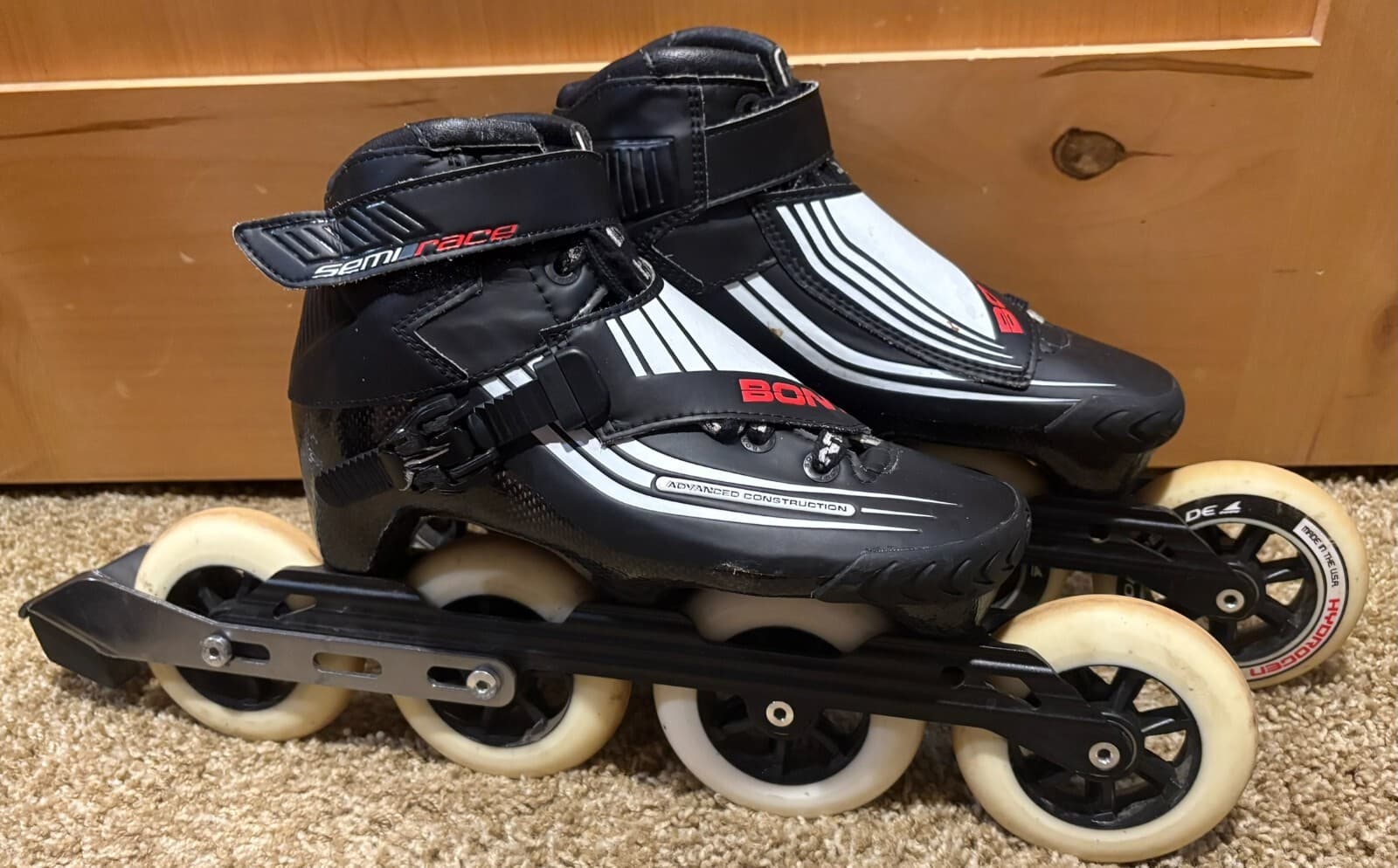 Bont Semi-Race black US size 5 1/2 / EUR 37.5 - 100 mm 84A wheels Inline Skates