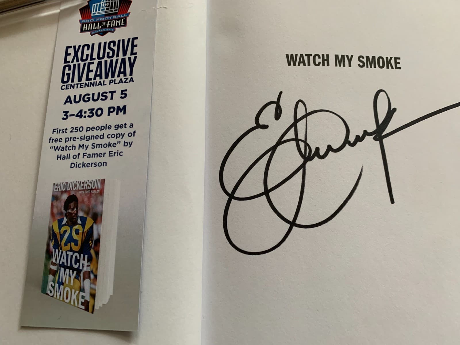 FOOTBALL HOF AUTO SIGNED  Lot Thurman Thomas, Eric Dickerson, Csonka, McElhenny 5