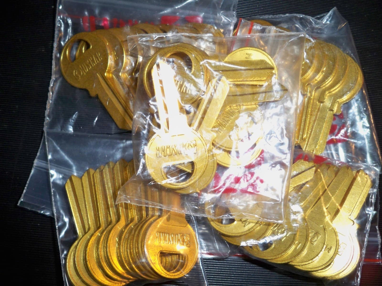 M1 - (50 Ct.) GOLD Lightweight Aluminum Titanium Key Blanks "BLOWOUT SALE"