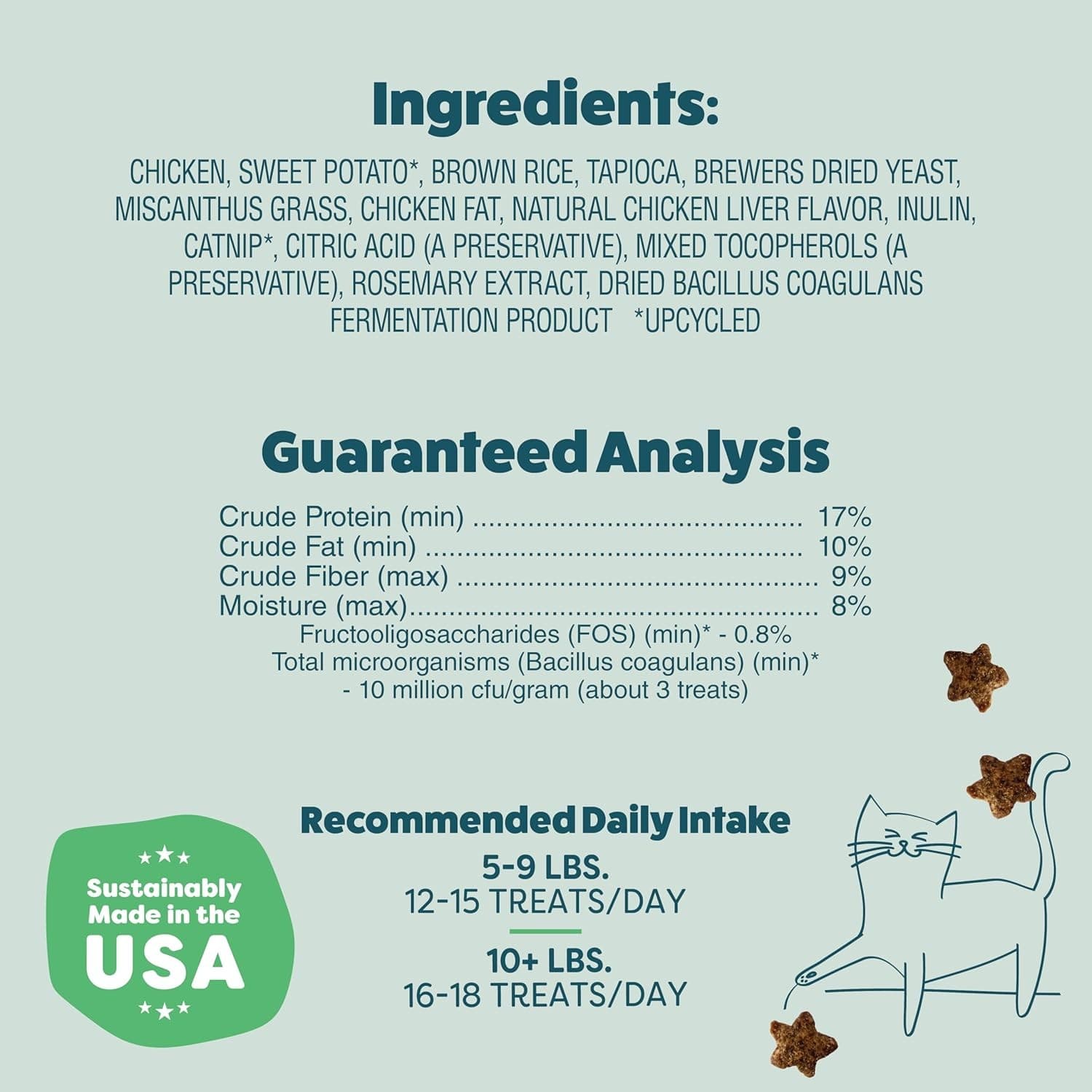 Crunchy Cat Treats - Catnip Treats for Cats with Digestive Support, Natural Ingr 6