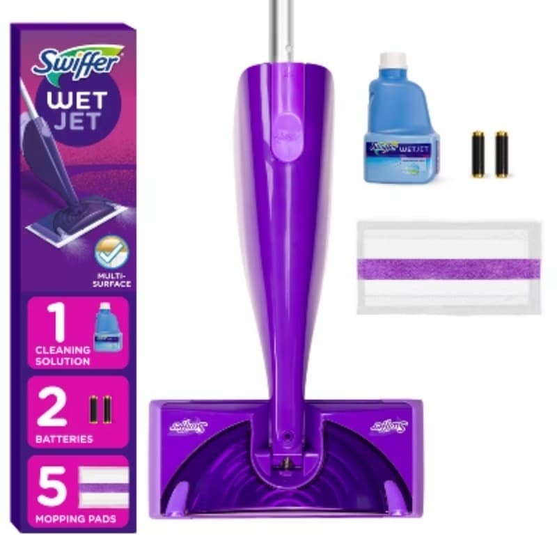   Swiffer WetJet Floor Mop Starter Kit with 5 Pads & Cleaner