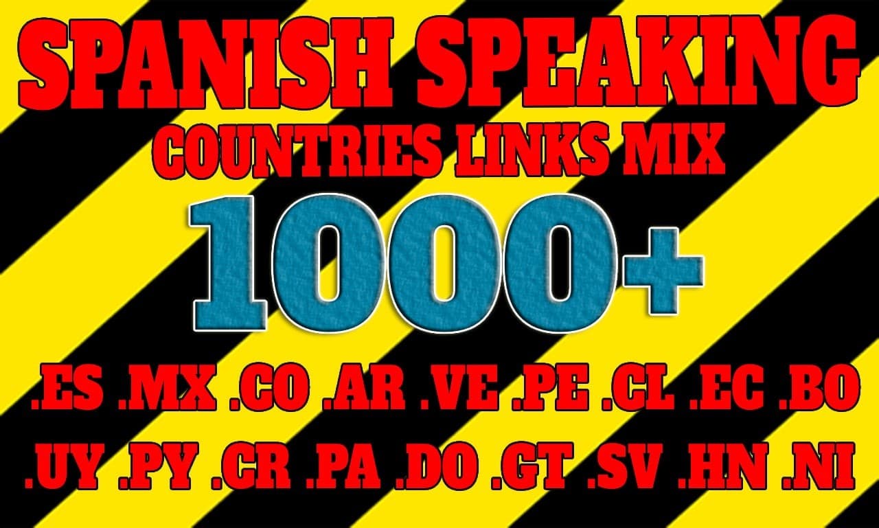 1000 spanish speaking  backlinks seo search engine optimisation