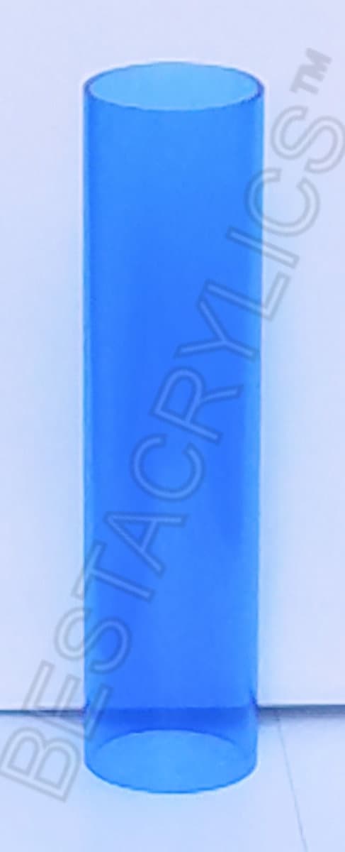 1 Pc 3” OD x 2 3/4" ID x 12” INCH LONG CLEAR BLUE ACRYLIC PLEXIGLASS LUCITE TUBE 2