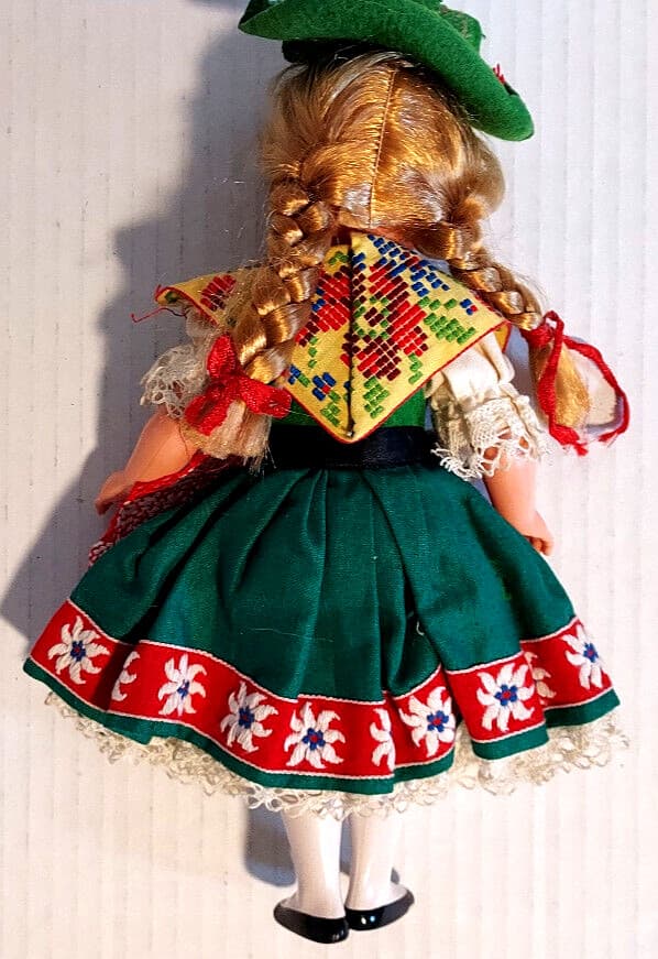 Vintage German Scandinavian (?) String Jointed Doll with Dress 9" - Darling! 2