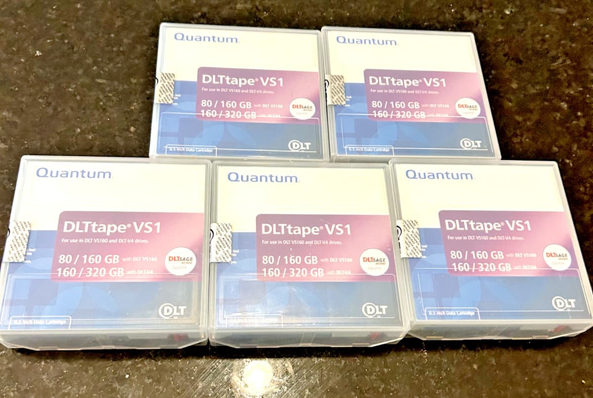5 Quantum DLTtape VS1 MR-V1MQN-01 Data Cartridge 80/160GB/160/320GB New Sealed 2