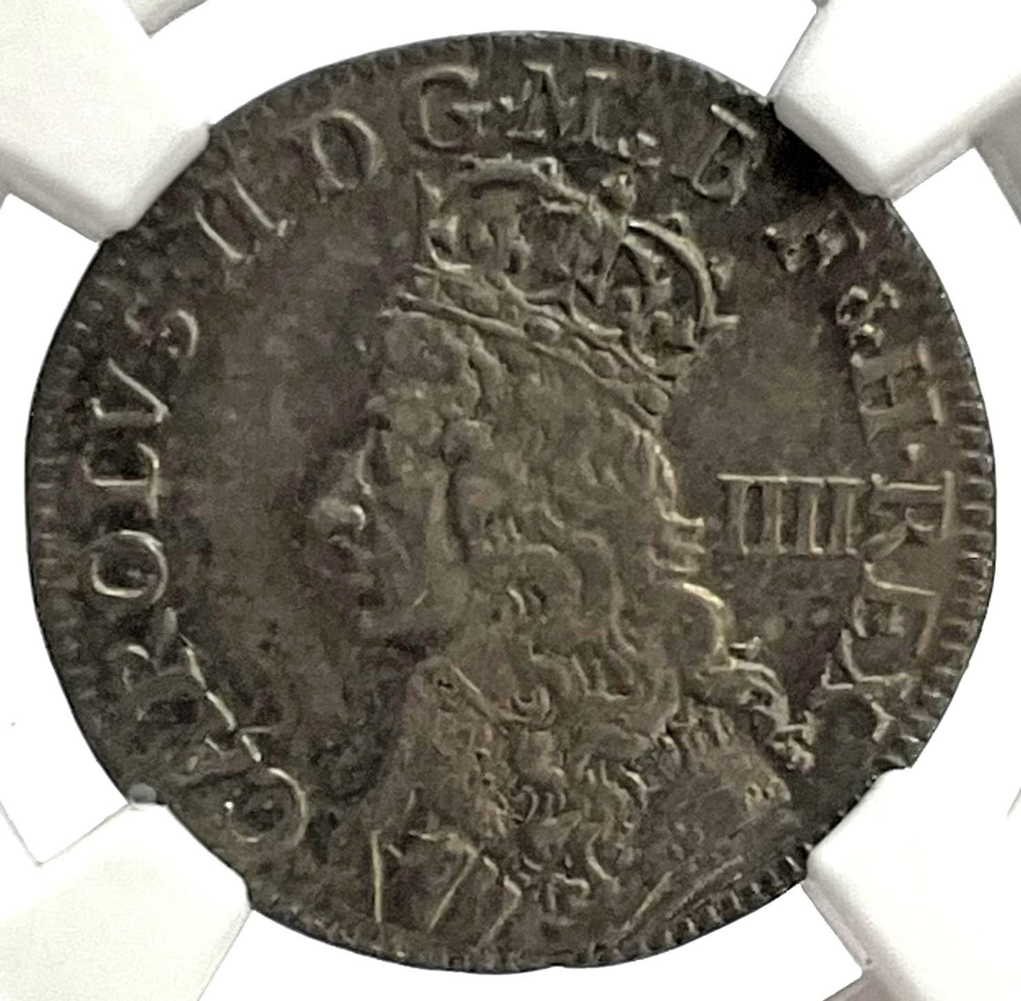 1660 -1685 SILVER GREAT BRITAIN KING CHARLES II MAUNDY SET NGC AU 58- MS 63 3