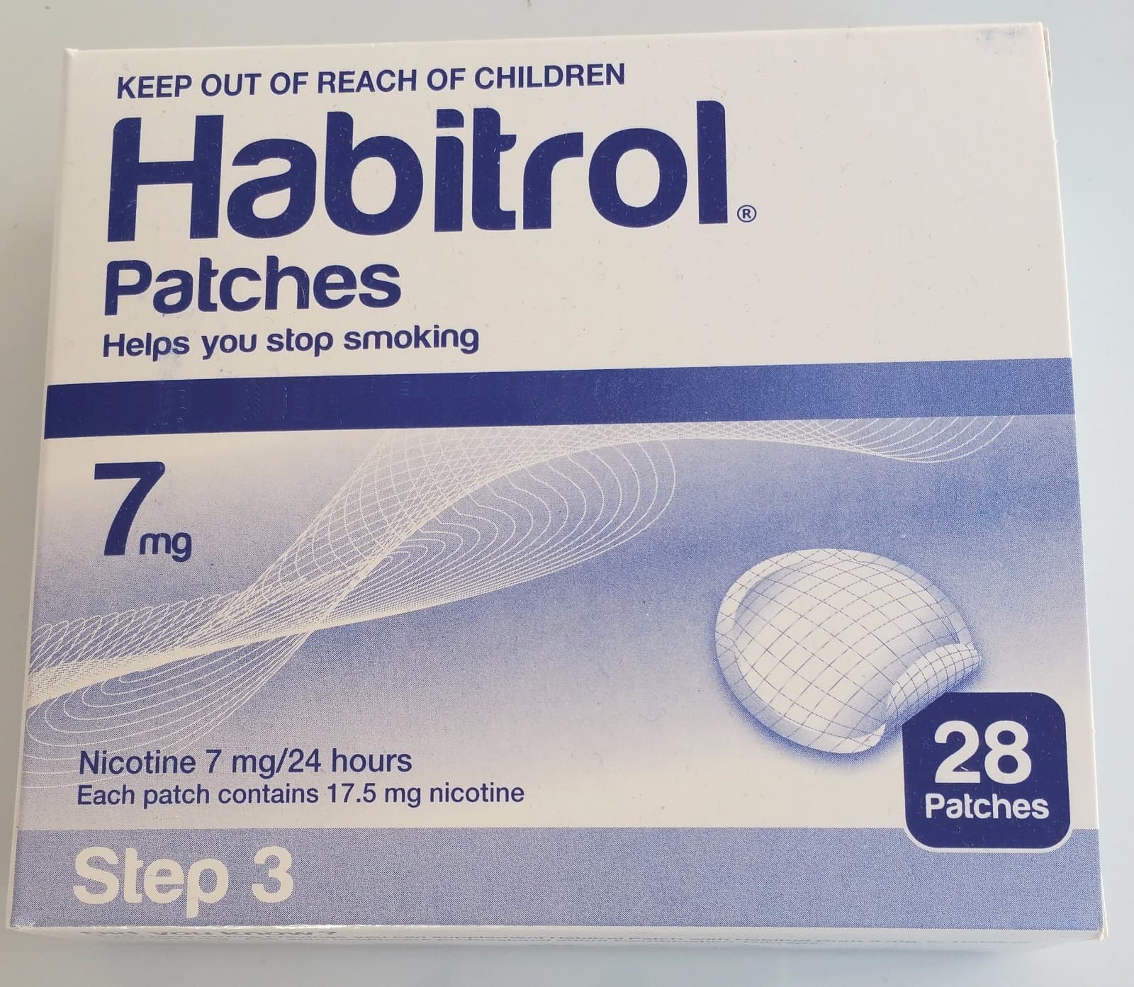 STEP 3 HABITROL TRANSDERMAL NICOTINE PATCH 7mg (2 boxes 56 patches) NEW 02/2027