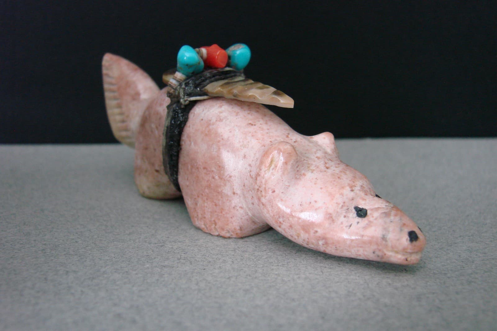 Vintage 1970's Native Zuni Bushy Tail Fetish Carving By Edna Leki  (d.) 5