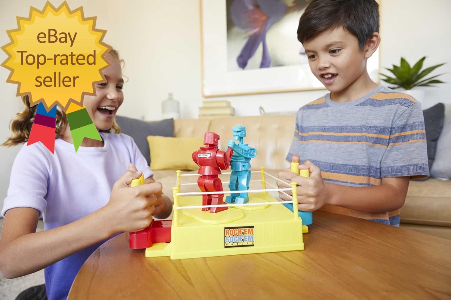 Rock  Em Sock  Em Robots Kids Game Red Rocker Vs Blue Bomber  For 2 players  2