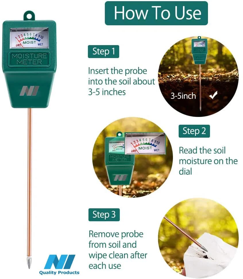 Moisture Meter, Plant Soil Moisture Meter Indoor & Outdoor, Hygrometer Moisture 4