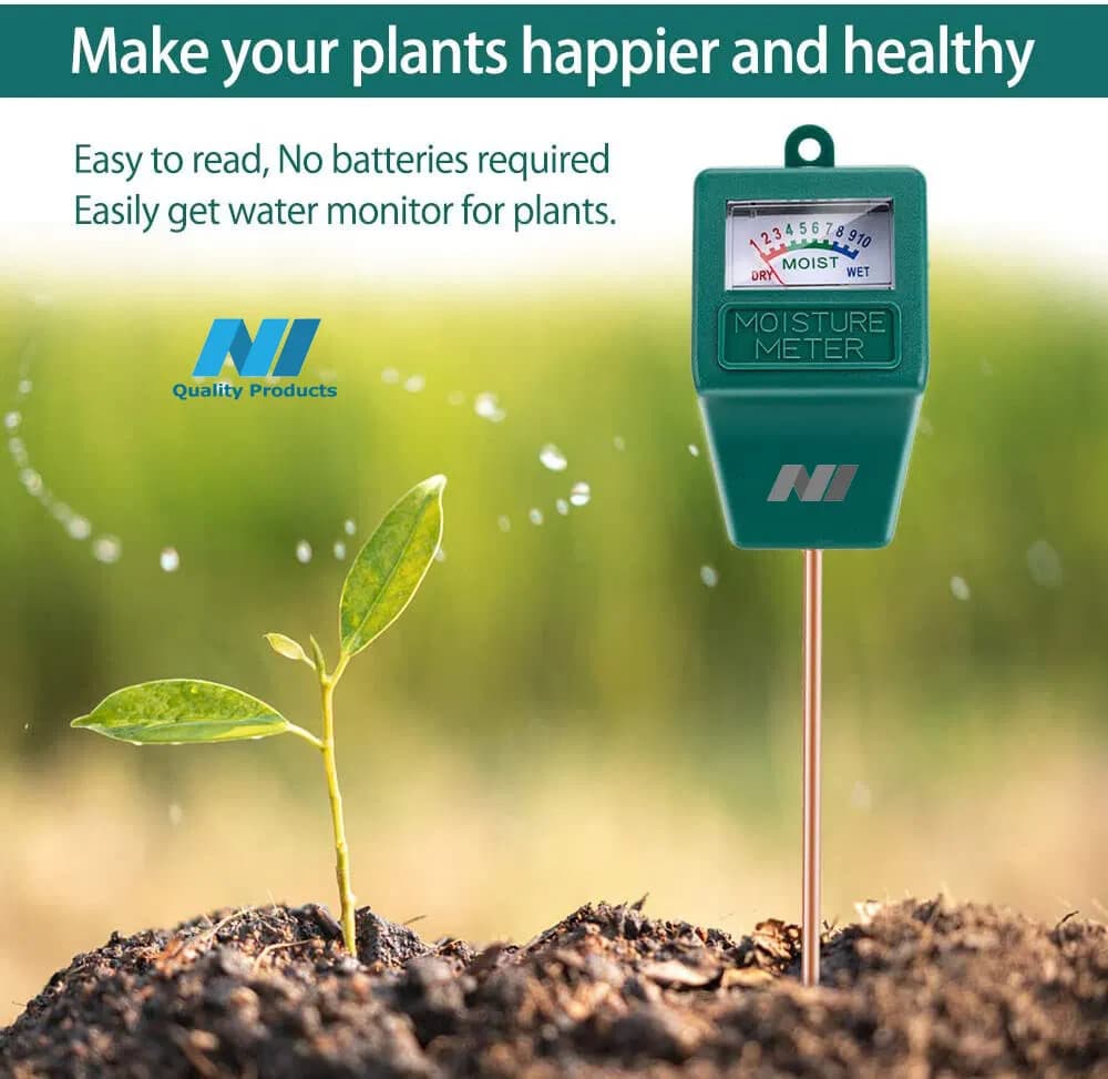Moisture Meter, Plant Soil Moisture Meter Indoor & Outdoor, Hygrometer Moisture 3