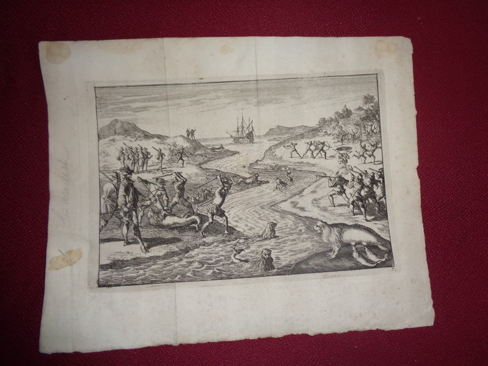 FOUR 1595 ENGRAVINGS & SYNOPSIS OF SIR FRANCIS DRAKE'S 1586 INVASION OF AMERICA