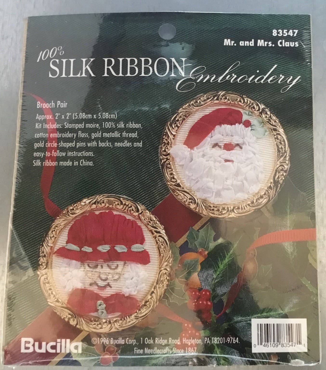 Lot Of 3 Bucilla 100% SILK RIBBON Embroidery Framed Christmas Ornaments Kits 4