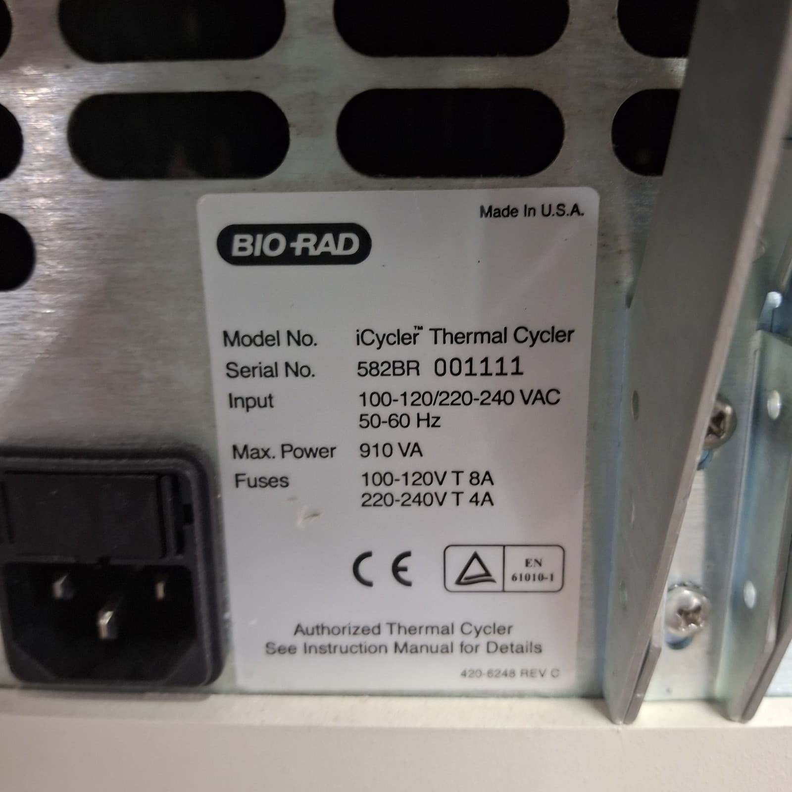 Bio-Rad iCycler 582BR Thermal Cycler 5