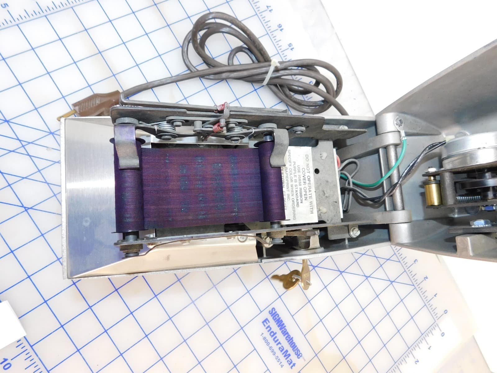 Rapidprint ARL-E Time Recorder, card stamper, tested, 120 volt, with keys 4