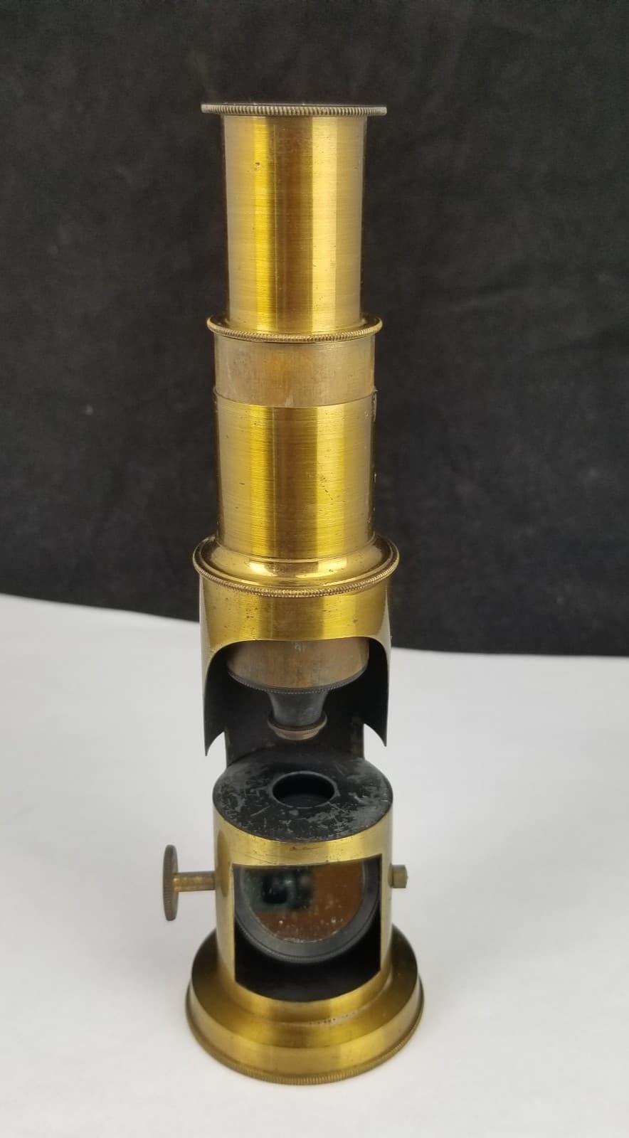 Antique Brass Field Microscope Portable small vintage