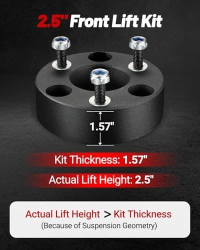  2.5" Leveling Lift Kit Compatible with 2006-2024 Ram 1500 (4WD 2.5 inch Black 4
