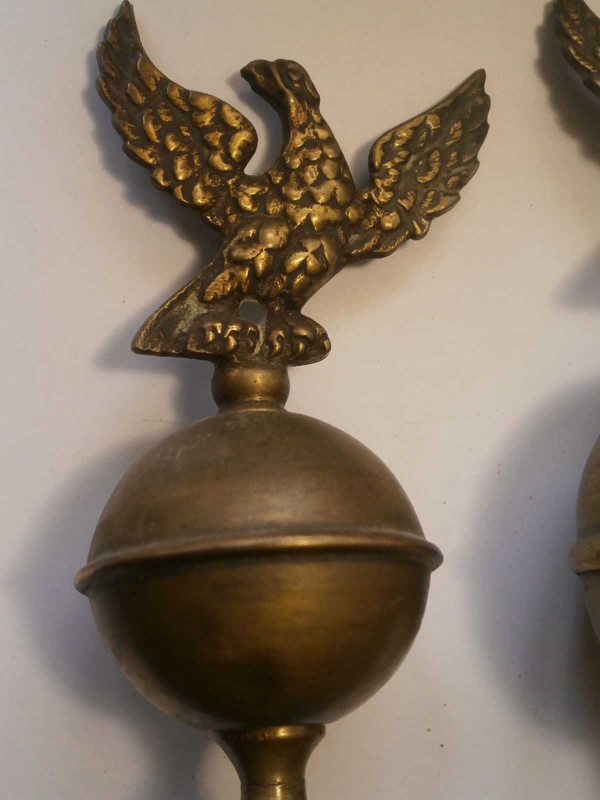 3 antique longcase grandfather clock finials  2