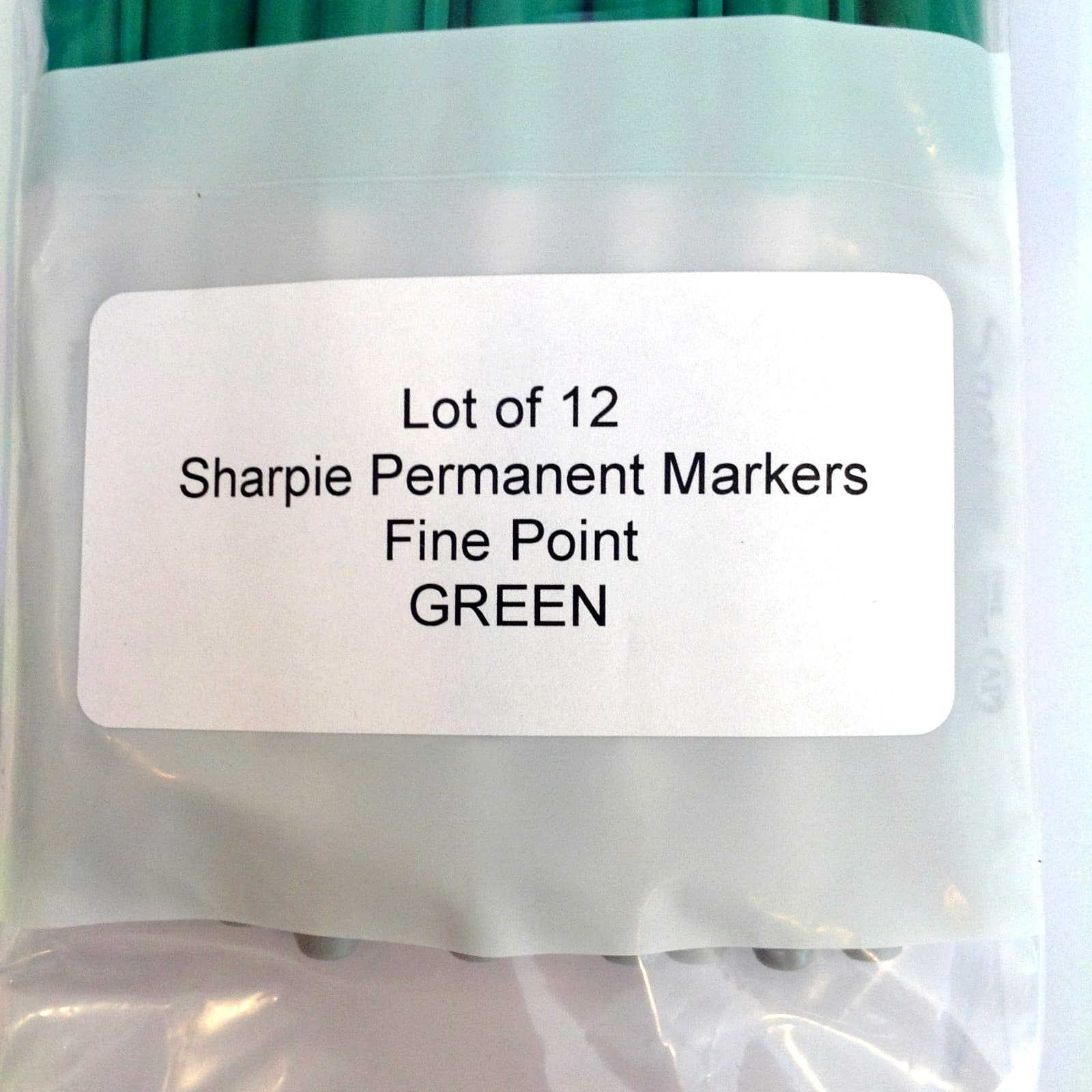 Lot of 12 Sharpie 30004 GREEN Permanent Markers Fine Point Bullet Tip NEW 3