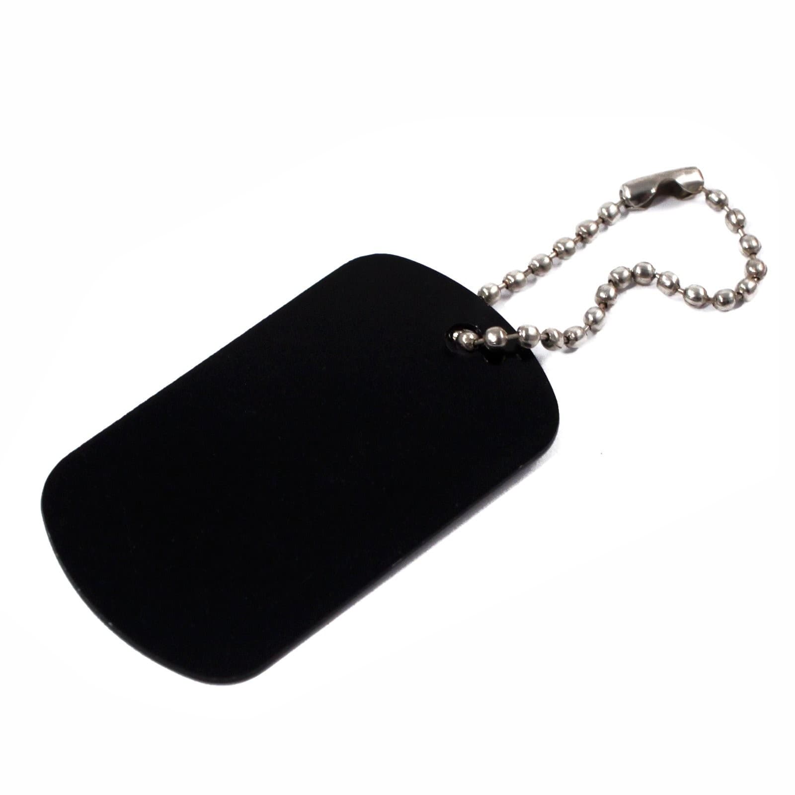 (6 Pack) Aluminum Dog Tag Military GI Blank Key Chain 3