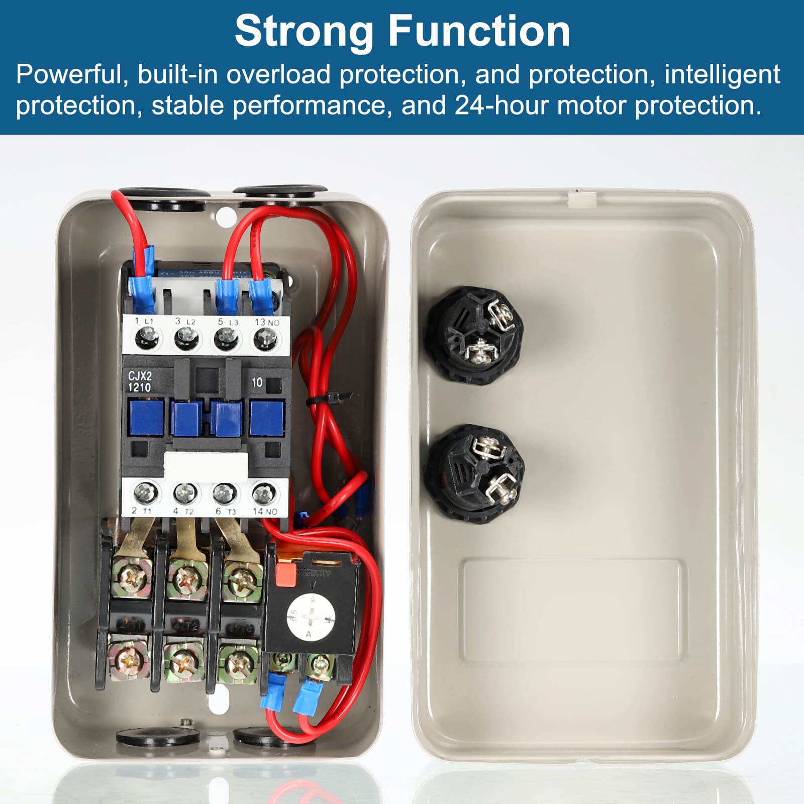 3 Phase Electrical Switch Box 380V 2.2KW 3HP Magnetic Electric Motor Starter 4