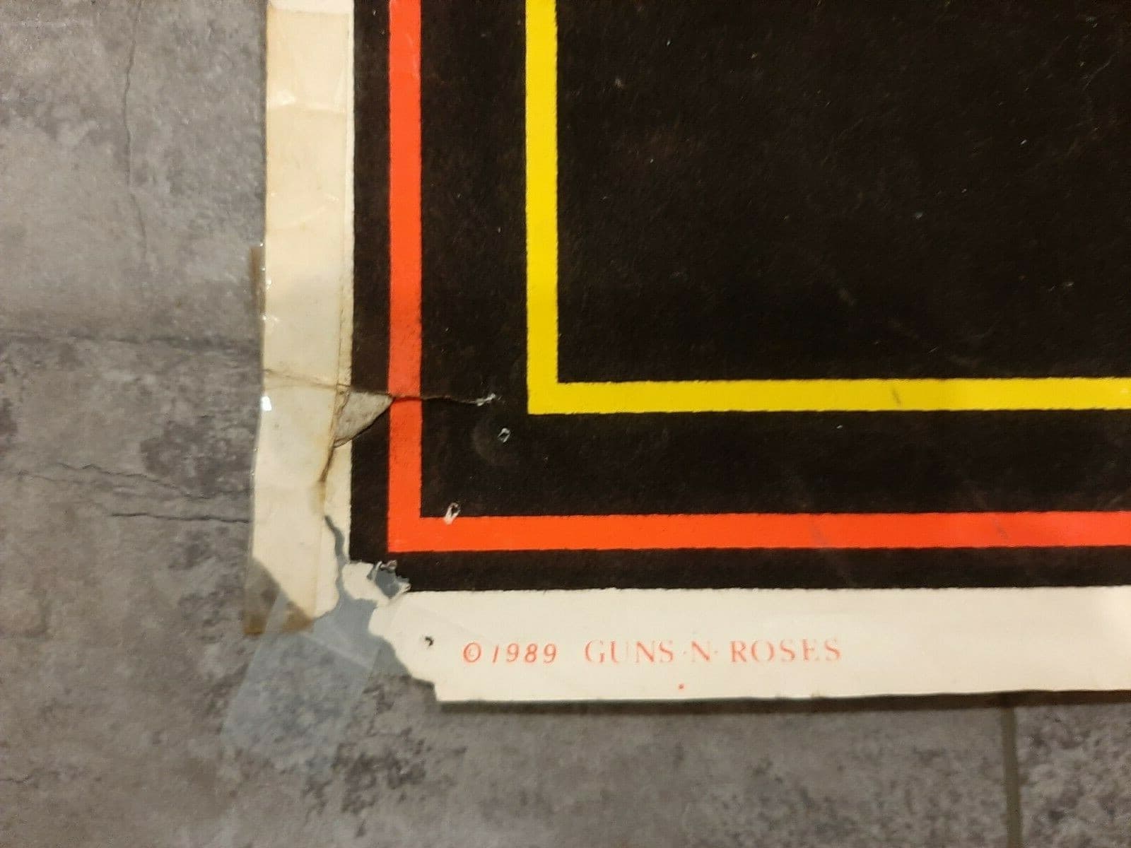 1989 Guns N Roses II #825 Blacklight Poster Felt Original Vintage 23" x 34"  5