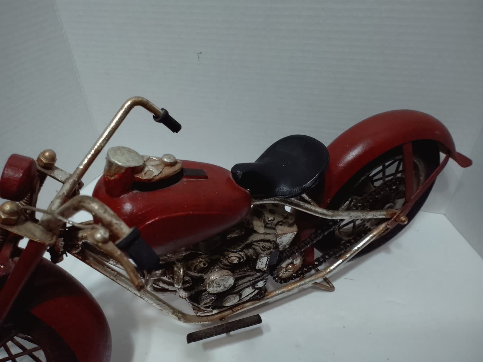 Heavy DieCast Metal weathered HARLEY Davidson INDIAN Motorcycle 20 in 8lbs 4
