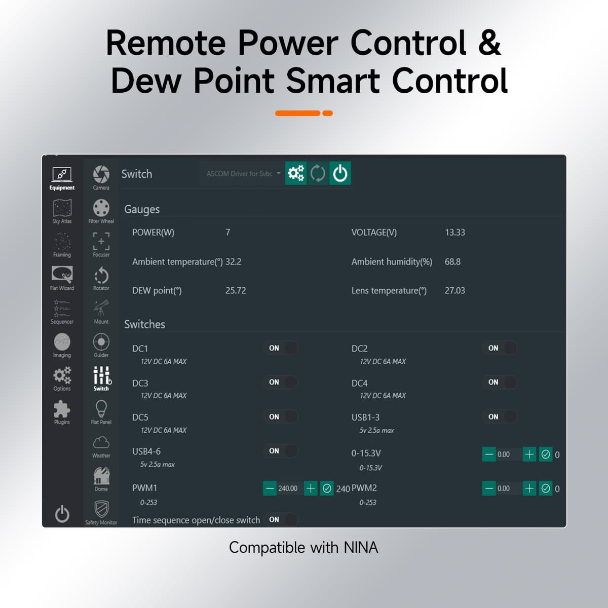 SVBONY SV241 Pro Astronomical Telescope Power HUB USB Control, Astrophotography 2