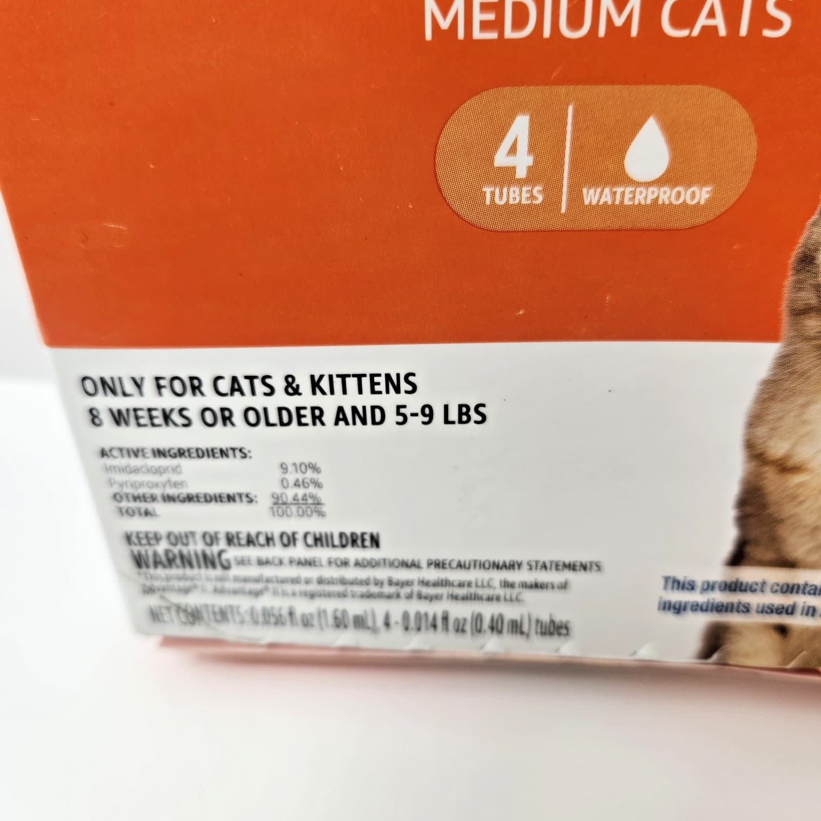 Amazon Basics Flea Topical For Medium Cats 4 Tubes Waterproof 5-9 lbs 2